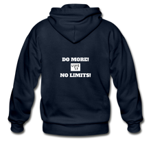 Load image into Gallery viewer, LIVE IT Unisex DO MORE NO LIMITS original ZIP Hoodie - navy