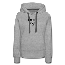 Load image into Gallery viewer, LIVE IT Women's GRATITUDE original Women's Hoodie - heather grey
