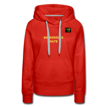 Load image into Gallery viewer, LIVE IT Aussie Women's NO WORRIES MATE Women's original Hoodie - red