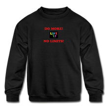 Load image into Gallery viewer, LIVE IT Kids DO MORE NO LIMITS original Crewneck Sweatshirt - black