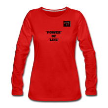 Load image into Gallery viewer, LIVE IT Women's POWER OF LIFE original Women's Slim Fit Long Sleeve T-Shirt - red