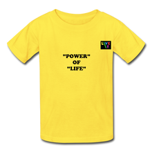 Load image into Gallery viewer, LIVE IT Kids POWER OF LIFE original Youth T-Shirt - yellow