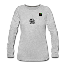 Load image into Gallery viewer, LIVE IT Pride Women's "PRIDE CLUB" original Women's Slim Fit Long Sleeve T-Shirt - heather gray