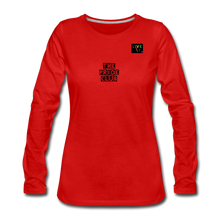 Load image into Gallery viewer, LIVE IT Pride Women's "PRIDE CLUB" original Women's Slim Fit Long Sleeve T-Shirt - red