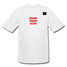 Load image into Gallery viewer, LIVE IT Pride Men's Tall "PRIDE CLUB" original Men's Tall T-Shirt - white