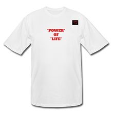 Load image into Gallery viewer, LIVE IT Men's Tall POWER OF LIFE original Men's Tall T-Shirt - white