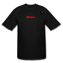 Load image into Gallery viewer, LIVE IT Pride Men's Tall HELLO GOODBYE original Men's Tall T-Shirt - black