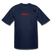 Load image into Gallery viewer, LIVE IT Pride Men's Tall HELLO GOODBYE original Men's Tall T-Shirt - navy