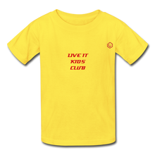 Load image into Gallery viewer, LIVE IT Kids KIDS CLUB original Youth T-Shirt - yellow