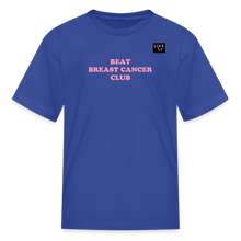 Load image into Gallery viewer, LIVE IT Kids Breast Cancer BEAT CLUB original Youth T-Shirt - royal blue
