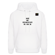 Load image into Gallery viewer, LIVE IT Pride Unisex AGE OF INNOCENCE IS BACK original Hoodie - white
