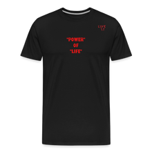 Load image into Gallery viewer, LIVE IT Men’s POWER OF LIFE original Men&#39;s Organic T-Shirt - black
