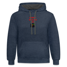 Load image into Gallery viewer, LIVE IT Pride Unisex DON&#39;T DREAM IT original Contrast Hoodie - indigo heather/asphalt
