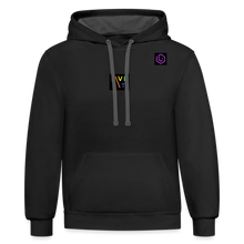 Load image into Gallery viewer, LIVE IT Pride Unisex original Contrast Hoodie - black/asphalt
