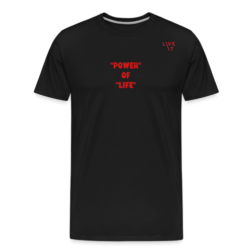 LIVE IT Men’s POWER OF LIFE original Men's Organic T-Shirt - black