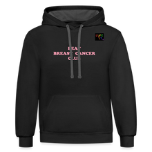 Load image into Gallery viewer, LIVE IT Pride Breast Cancer Unisex BEAT CLUB original Contrast Hoodie - black/asphalt
