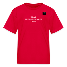 Load image into Gallery viewer, LIVE IT Kids Breast Cancer BEAT CLUB original Youth T-Shirt - red
