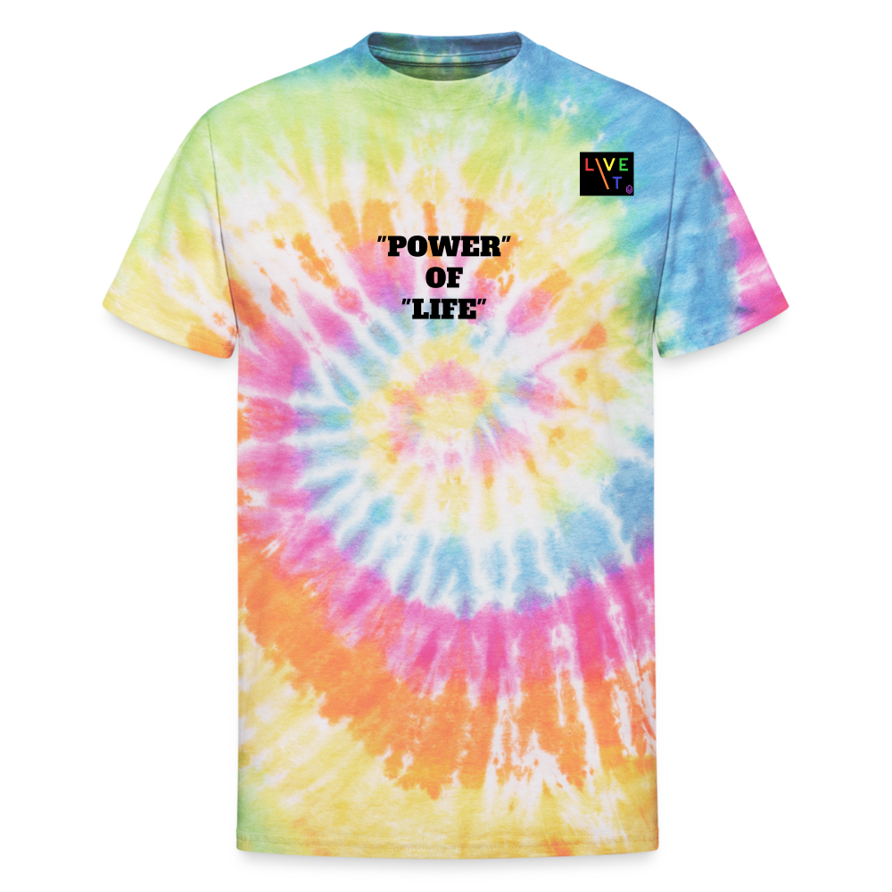 LIVE IT Pride Unisex POWER OF LIFE original Tie Dye T-Shirt - rainbow