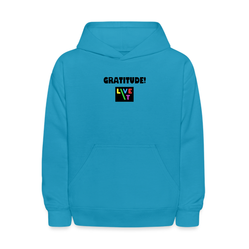 LIVE IT Kids GRATITUDE original Hoodie - turquoise