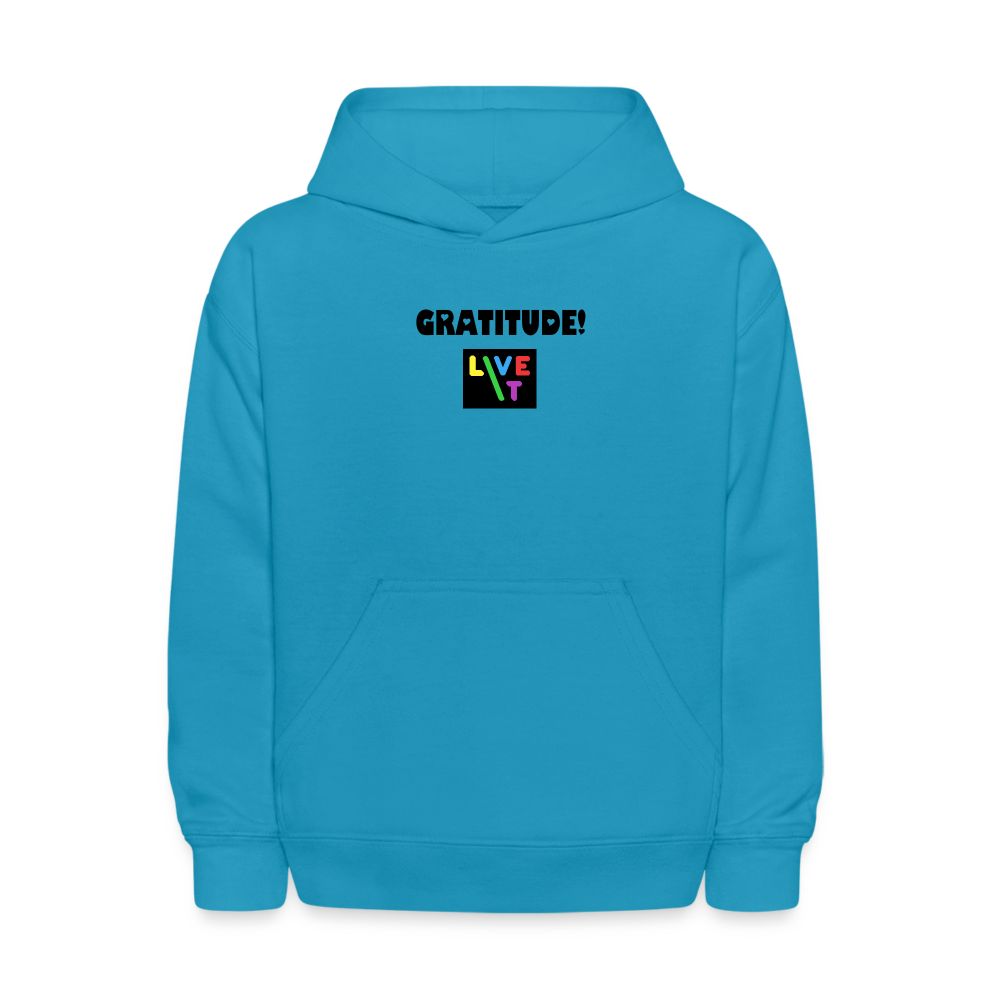 LIVE IT Kids GRATITUDE original Hoodie - turquoise