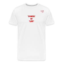 Load image into Gallery viewer, LIVE IT Men’s POWER OF LIFE original Men&#39;s Organic T-Shirt - white
