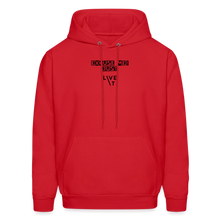 Load image into Gallery viewer, LIVE IT Men&#39;s EXCUSE ME JUST LIVE IT original Men&#39;s Hoodie - red
