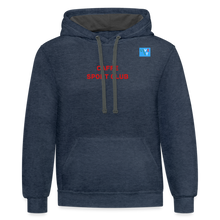 Load image into Gallery viewer, LIVE IT Italia Unisex CAFFE SPORT CLUB original Contrast Hoodie - indigo heather/asphalt
