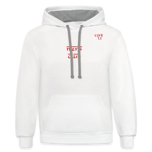 Load image into Gallery viewer, LIVE IT Men&#39;s &quot;MENS CLUB&quot; original Contrast Hoodie - white/gray
