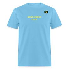 Load image into Gallery viewer, LIVE IT Aussie Unisex DOWN UNDER CLUB original Classic T-Shirt - aquatic blue
