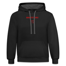 Load image into Gallery viewer, LIVE IT Unisex GRATITUDE original Contrast Hoodie - black/asphalt
