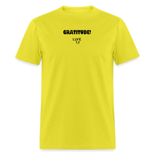 Load image into Gallery viewer, LIVE IT Unisex GRATITUDE original Classic T-Shirt - yellow
