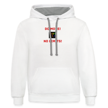Load image into Gallery viewer, LIVE IT Pride Unisex DO MORE NO LIMTS original Contrast Hoodie - white/gray
