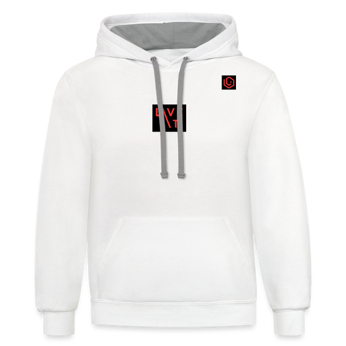 LIVE IT Unisex original Contrast Hoodie - white/gray