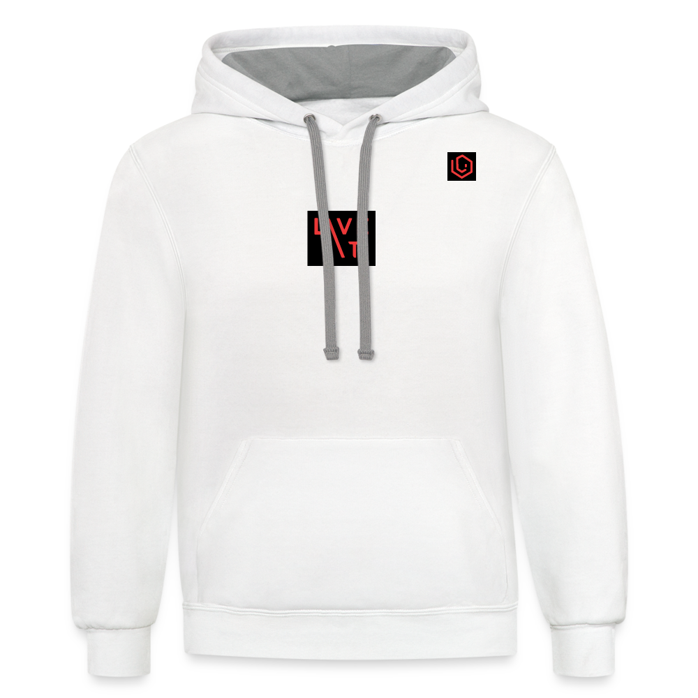 LIVE IT Unisex original Contrast Hoodie - white/gray