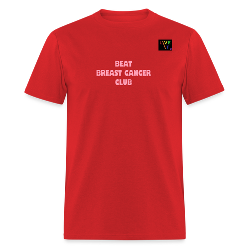 LIVE IT Pride Breast Cancer Unisex BEAT CLUB Original Classic T-Shirt - red