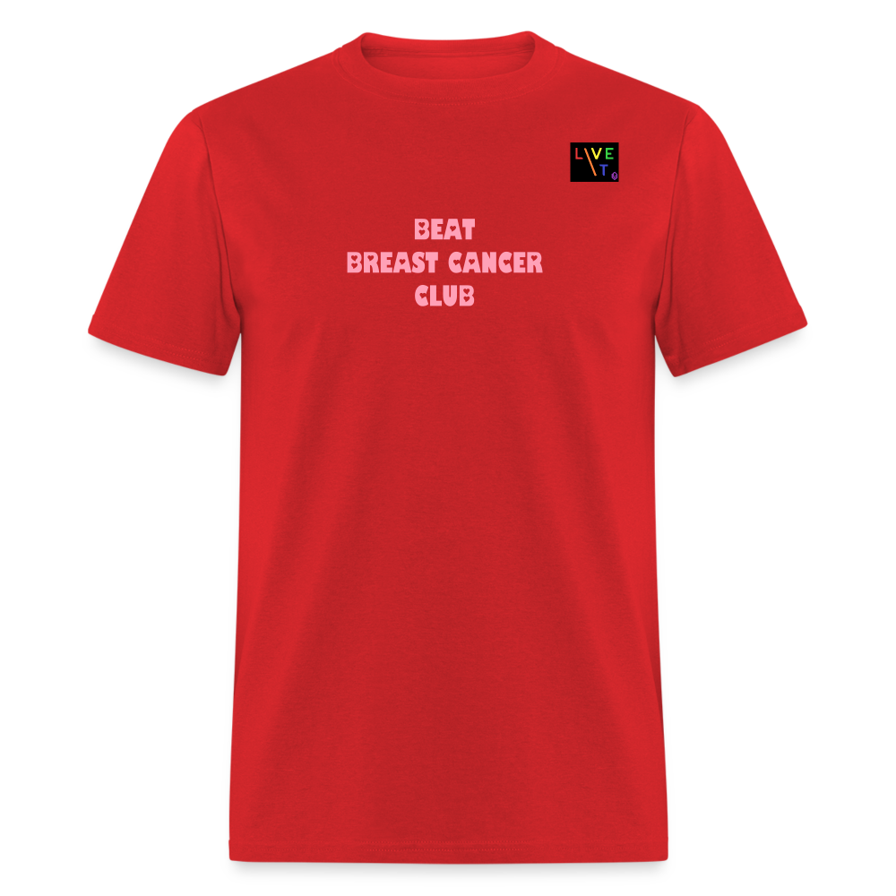 LIVE IT Pride Breast Cancer Unisex BEAT CLUB Original Classic T-Shirt - red
