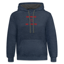 Load image into Gallery viewer, LIVE IT Unisex DO MORE NO LIMITS original Contrast Hoodie - indigo heather/asphalt
