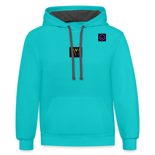LIVE IT Pride Unisex original Contrast Hoodie - scuba blue/asphalt