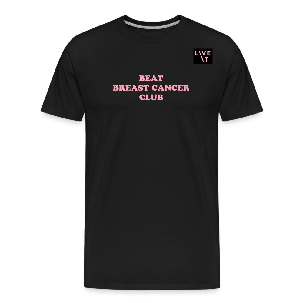 LIVE IT Breast Cancer Men’s BEAT CLUB original Men's Organic T-Shirt - black