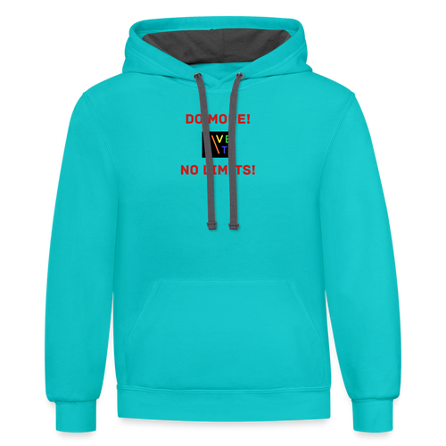 LIVE IT Pride Unisex DO MORE NO LIMTS original Contrast Hoodie - scuba blue/asphalt