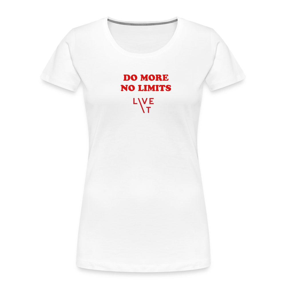 LIVE IT Women’s DO MORE NO LIMITS original Women's Organic T-Shirt - white