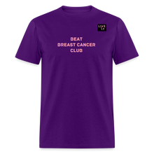 Load image into Gallery viewer, LIVE IT Breast Cancer Unisex BEAT CLUB original Classic T-Shirt - purple

