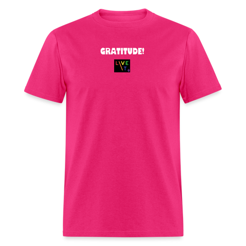 LIVE IT Pride Unisex GRATITUDE original Classic T-Shirt - fuchsia