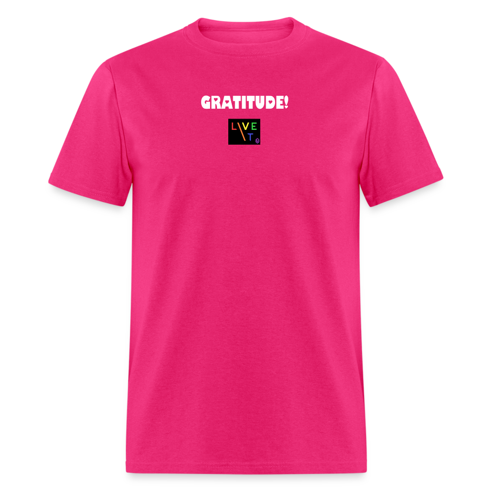 LIVE IT Pride Unisex GRATITUDE original Classic T-Shirt - fuchsia