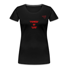 Load image into Gallery viewer, LIVE IT Women’s POWER OF LIFE original Women&#39;s Organic T-Shirt - black
