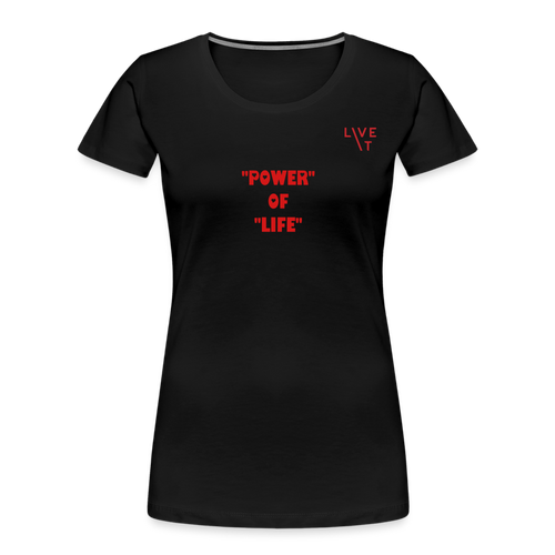 LIVE IT Women’s POWER OF LIFE original Women's Organic T-Shirt - black