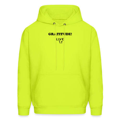 LIVE IT Men's GRATITUDE original Men's Hoodie - safety green