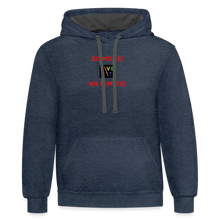 Load image into Gallery viewer, LIVE IT Pride Unisex DO MORE NO LIMTS original Contrast Hoodie - indigo heather/asphalt

