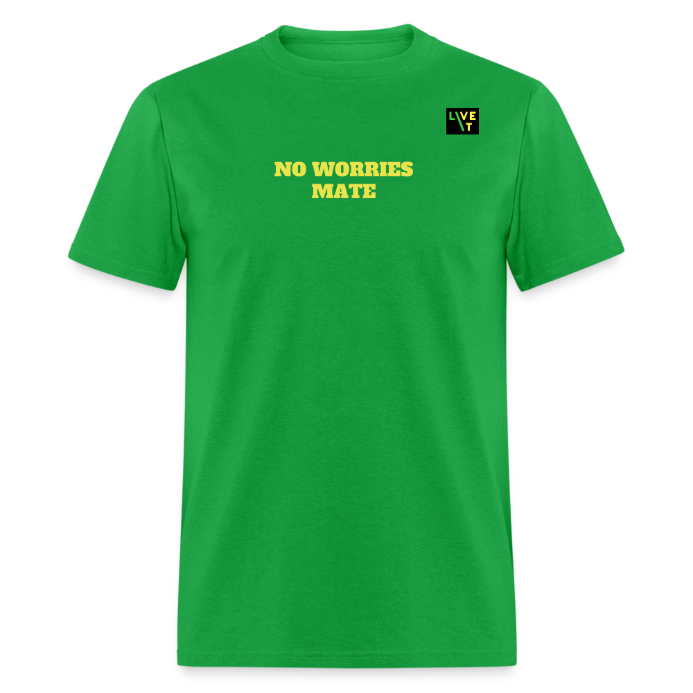 LIVE IT Aussie Unisex NO WORRIES MATE original Classic T-Shirt - bright green