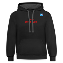 Load image into Gallery viewer, LIVE IT Italia Unisex CAFFE SPORT CLUB original Contrast Hoodie - black/asphalt
